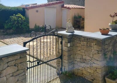 Réfection d’une tête de mur en pierres